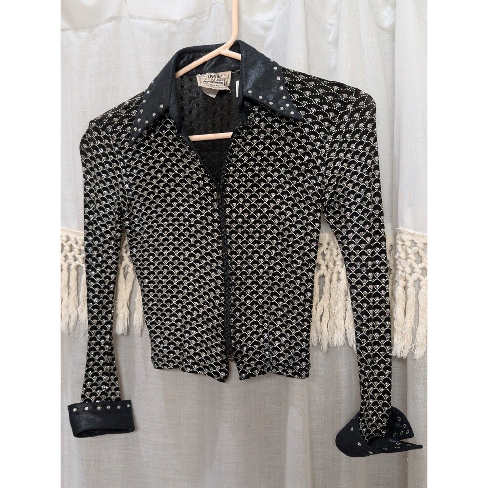 Authentic Ranchwear Show Slinky Jacket, Black/silver, Size Kids XS Extra Small